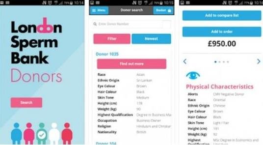 伦敦精子库推出“订购爸爸”APP 可挑选心仪捐精商丘不孕不育医院排名